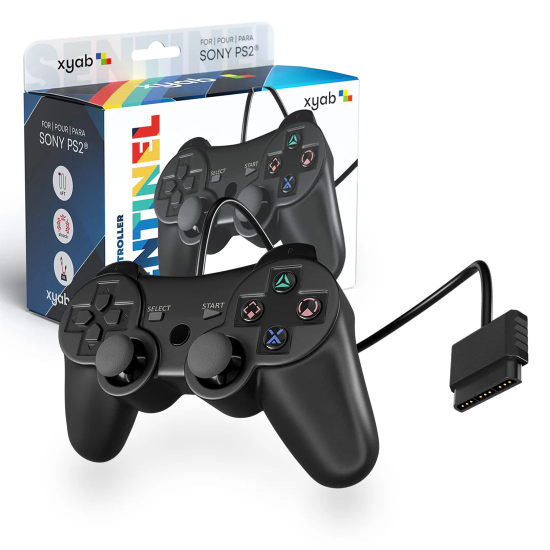 Black 3rd Party PS2 Controller Playstation 2