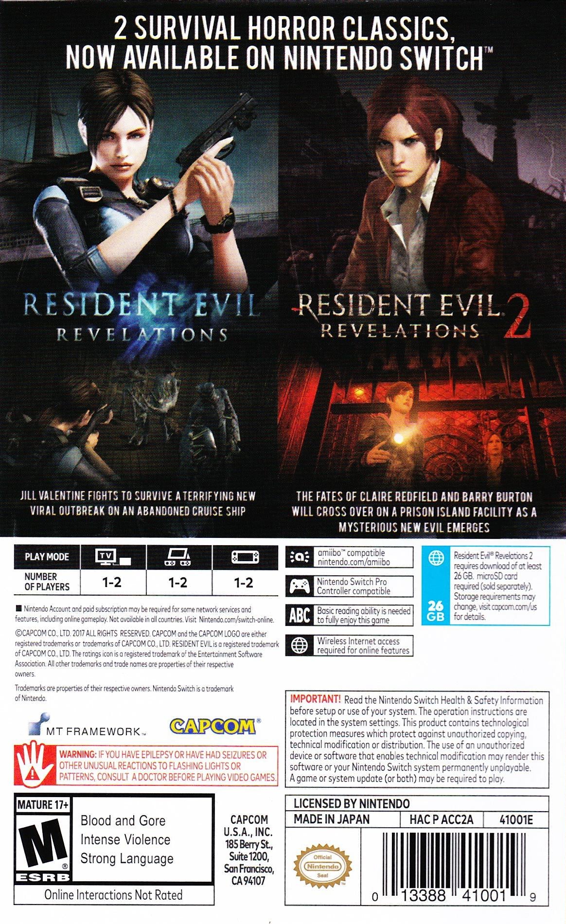 Resident Evil Revelations Collection Nintendo Switch