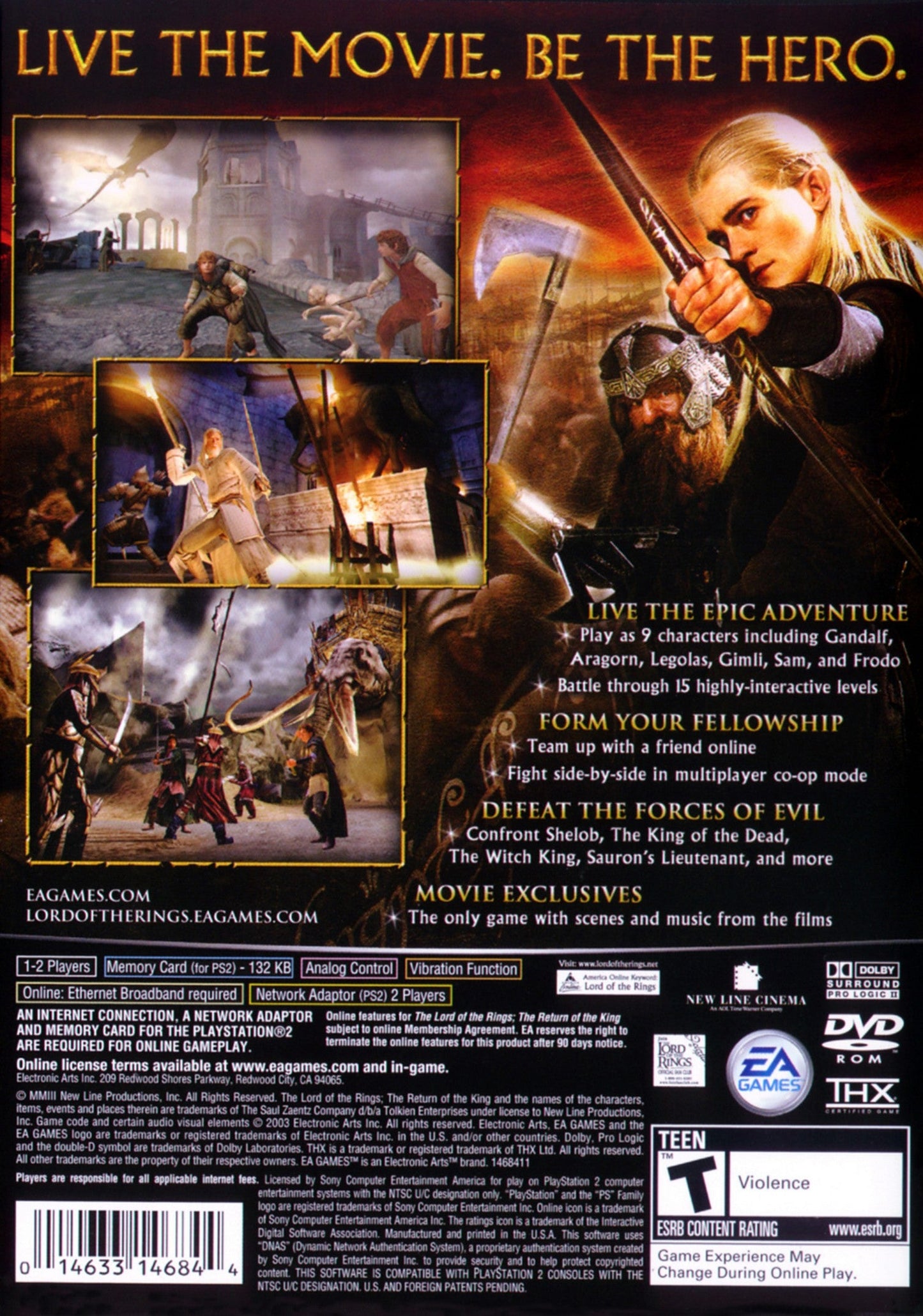 Lord Of The Rings Return Of The King Playstation 2