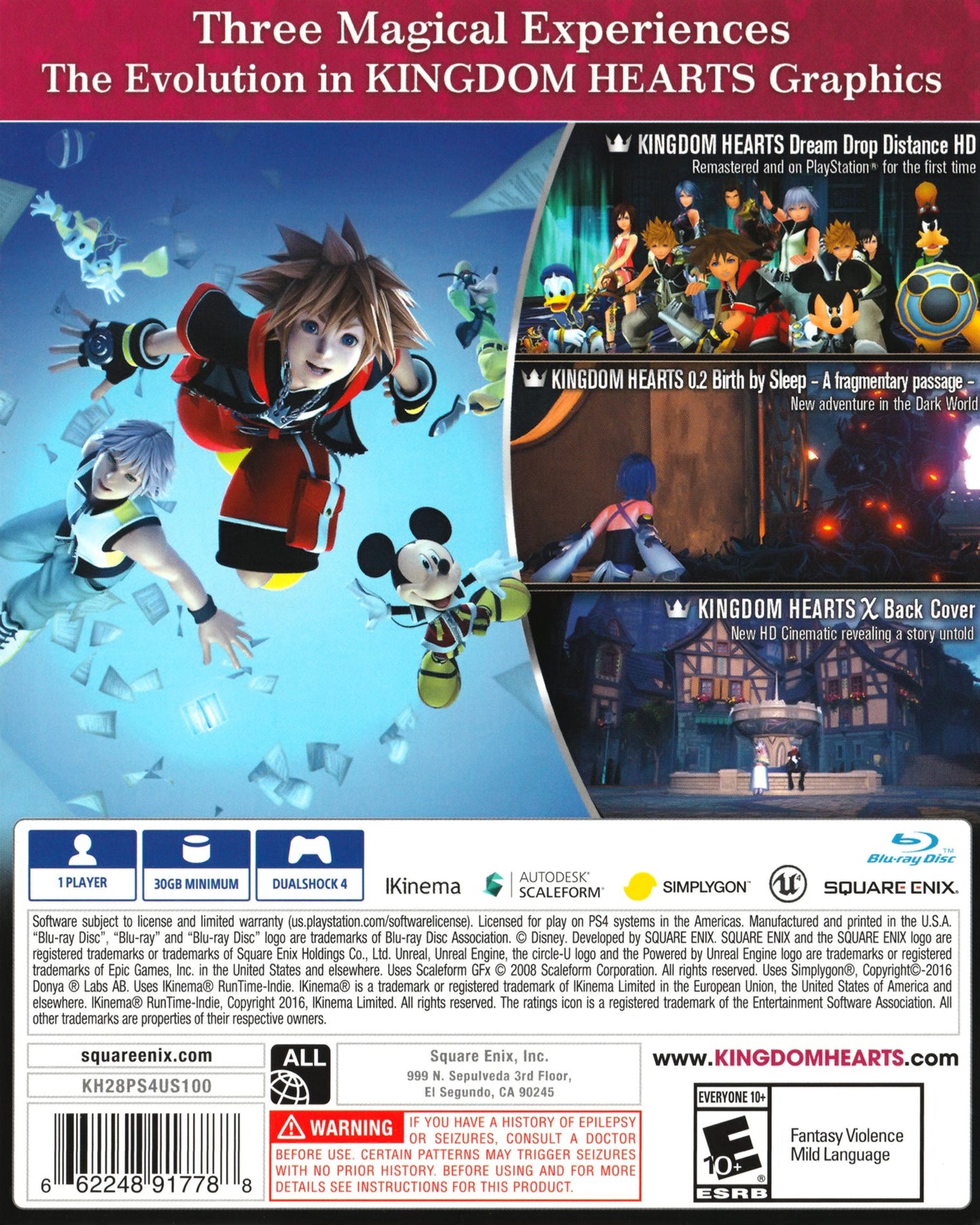 Kingdom Hearts HD 2.8 Final Chapter Prologue Playstation 4