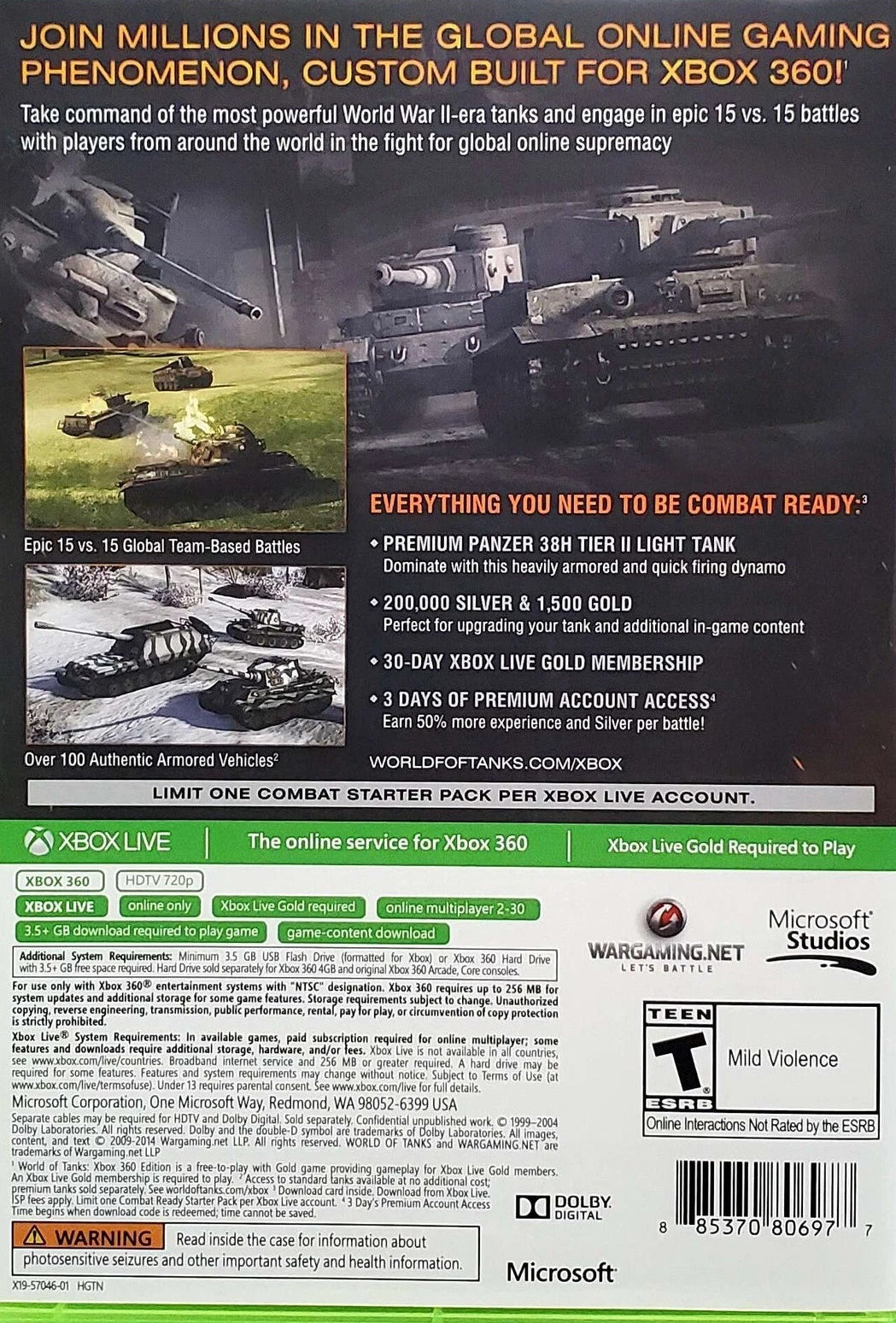 World of Tanks Xbox 360