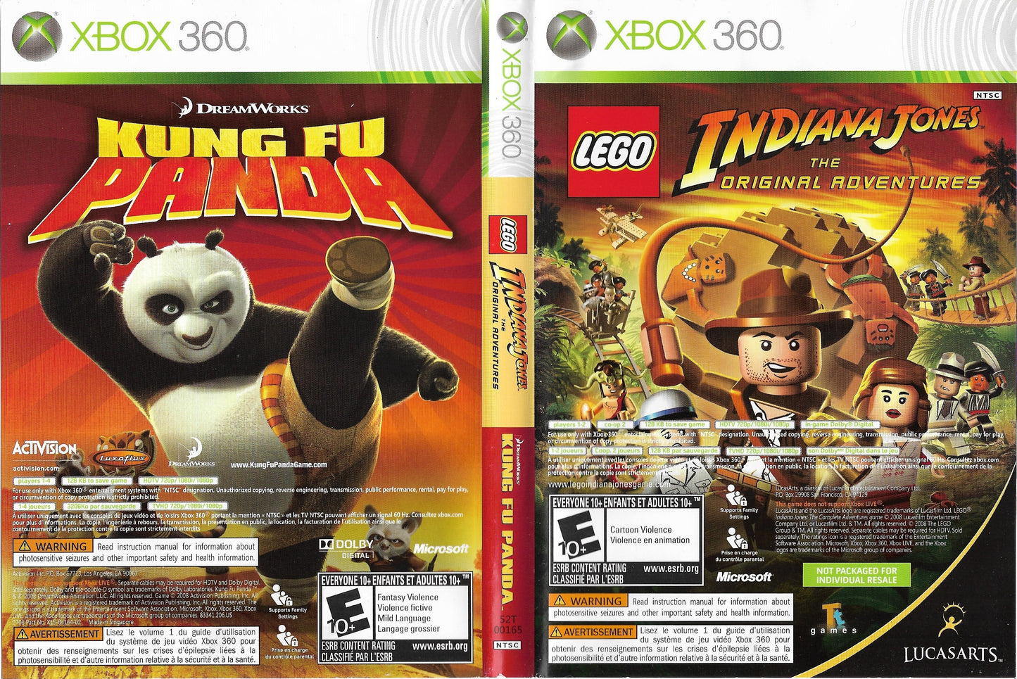 Lego Indiana Jones & Kung Fu Panda Xbox 360