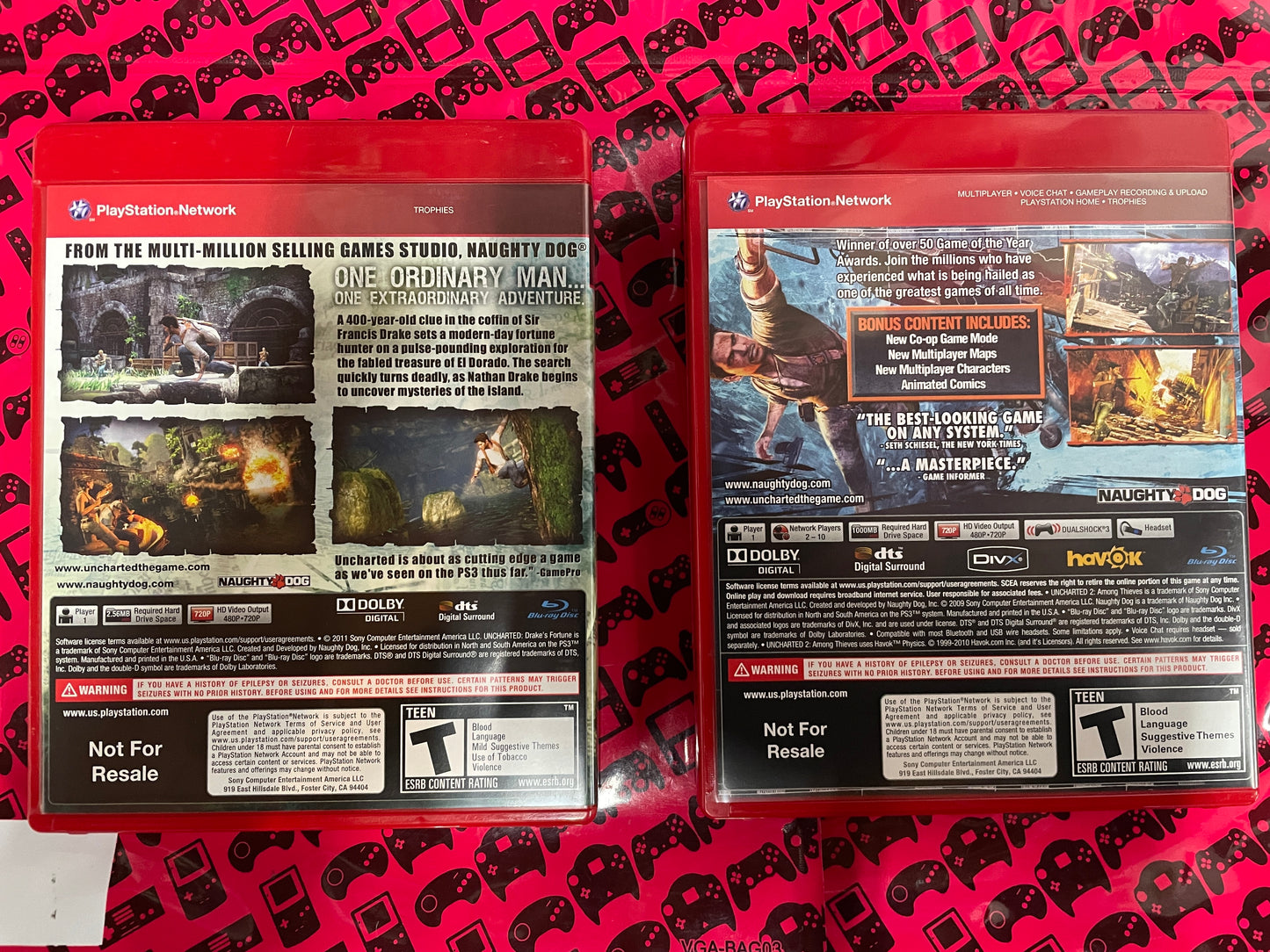 Uncharted Dual Pack Opened Box