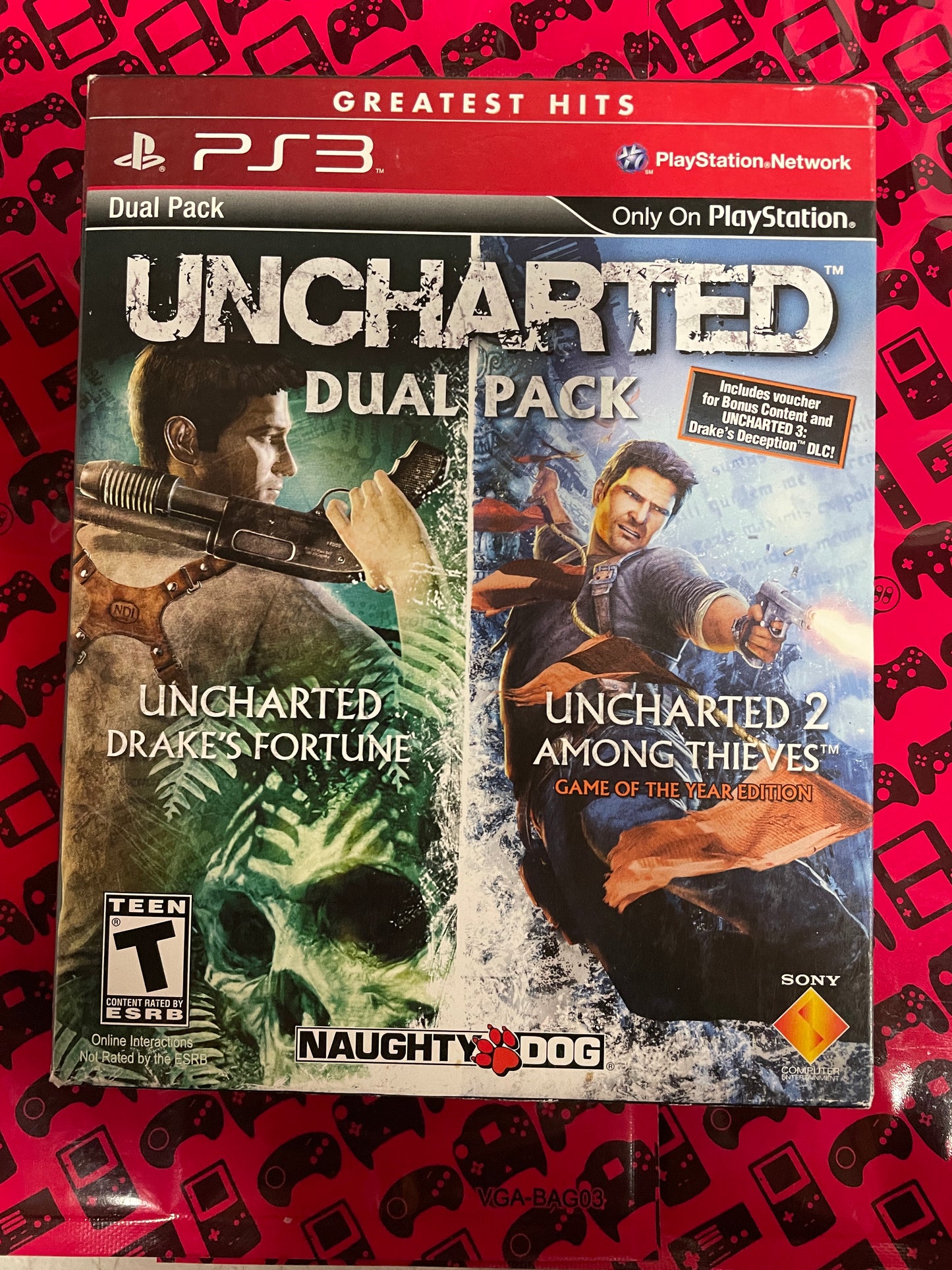 Uncharted Dual Pack Opened Box