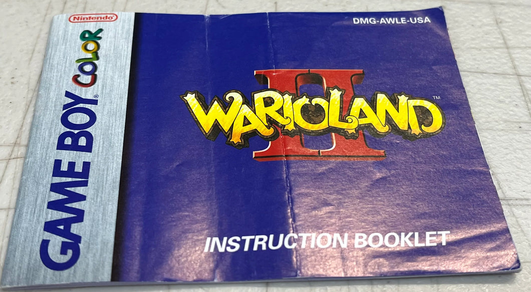 Wario Land II GameBoy Color Manual