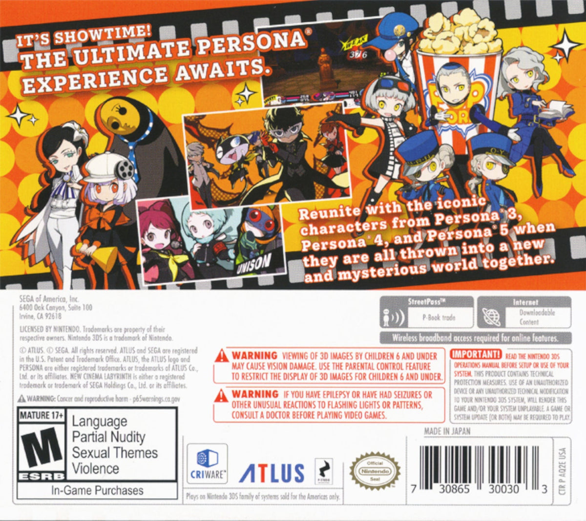 Persona Q2: New Cinema Labyrinth Nintendo 3DS