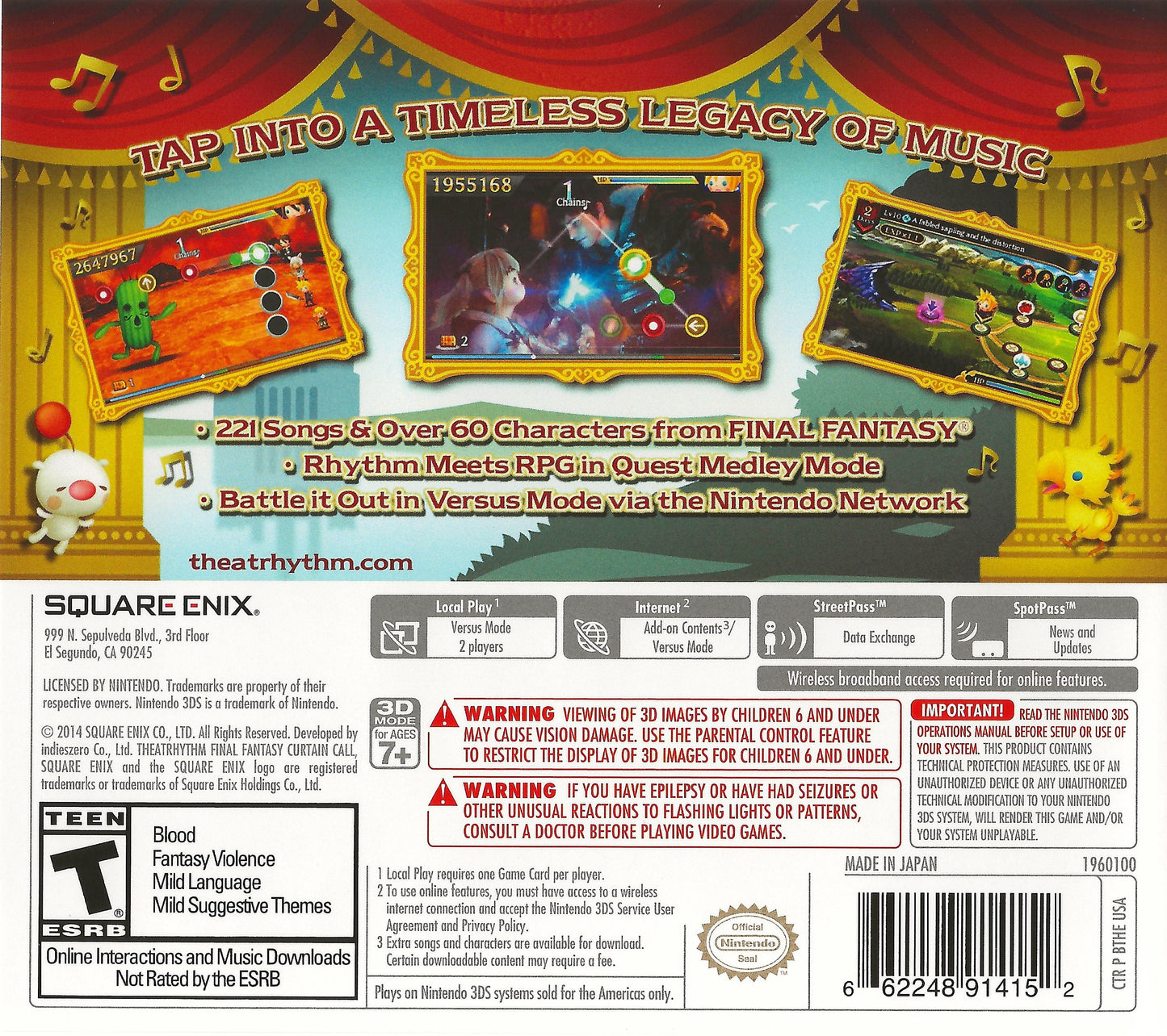 Theatrhythm Final Fantasy: Curtain Call Nintendo 3DS