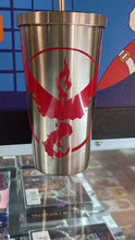 Load image into Gallery viewer, Pokemon Stainless Steel Tumbler with Straw
