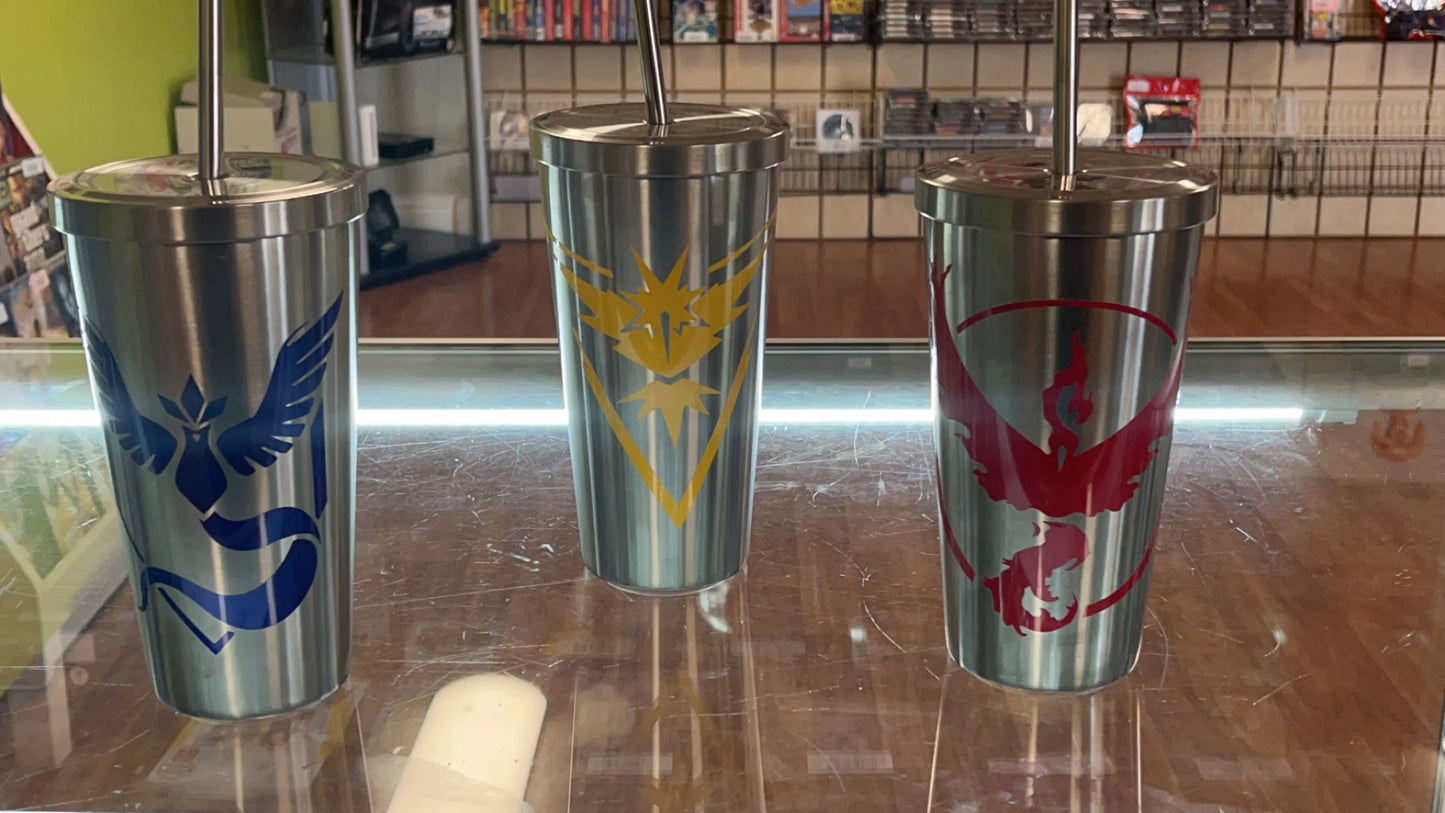 Pokemon Stainless Steel Tumbler with Straw