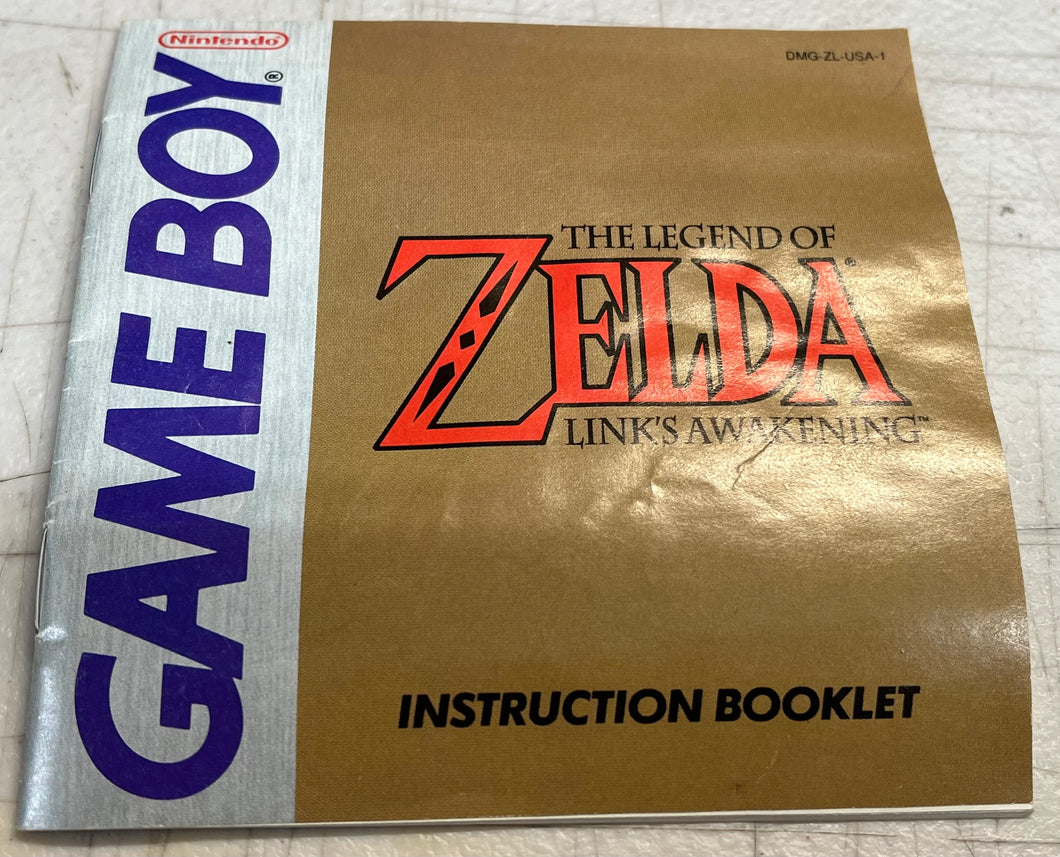 Zelda Link's Awakening GameBoy Manual