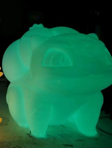 5in 3D Printed Glow In The Dark Pokemon Figure Bulbasaur
