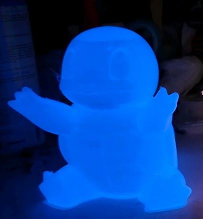 5in 3D Printed Glow In The Dark Pokemon Figure Squirtle