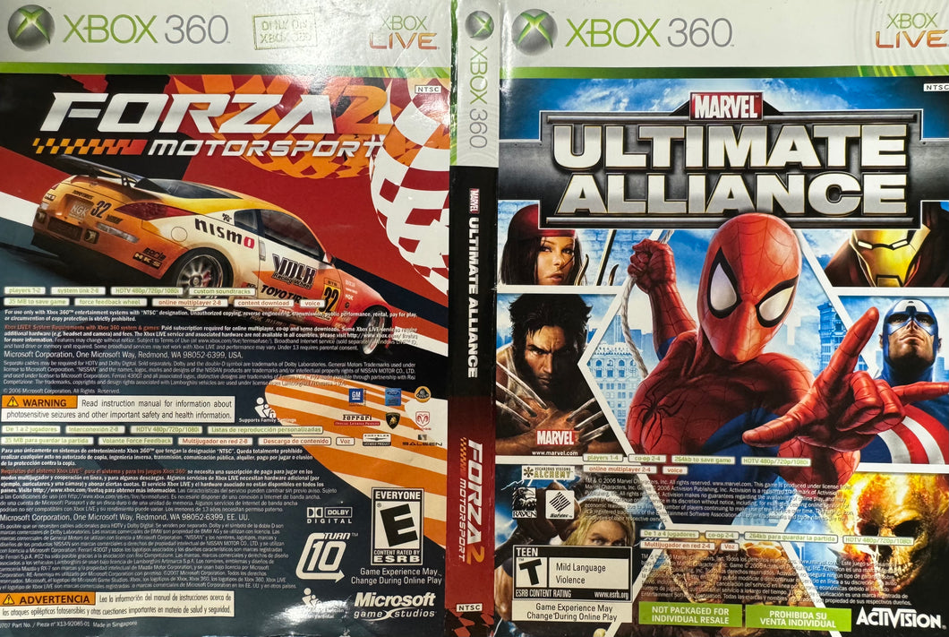 Marvel Ultimate Alliance & Forza 2 Xbox 360