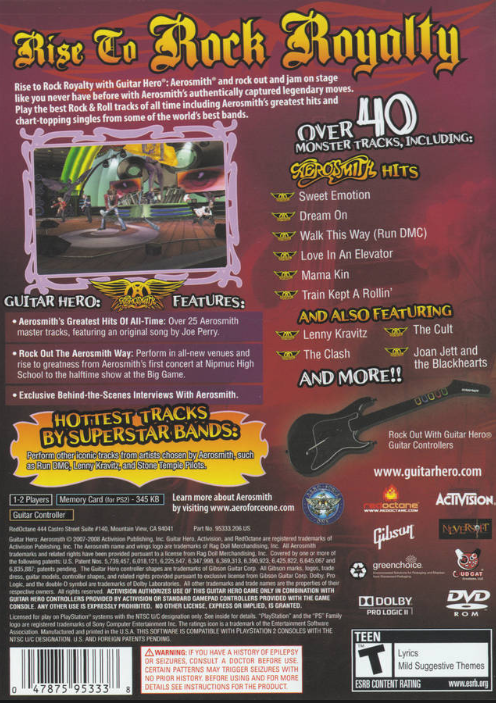 Guitar Hero Aerosmith Playstation 2