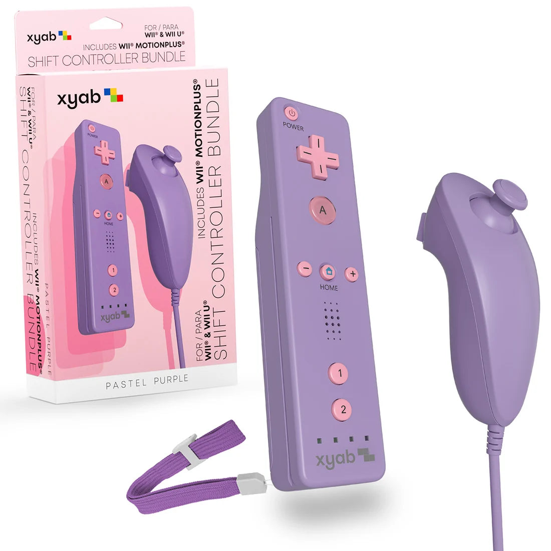Pastel Purple 3rd Party Wii Controller Bundle Wii
