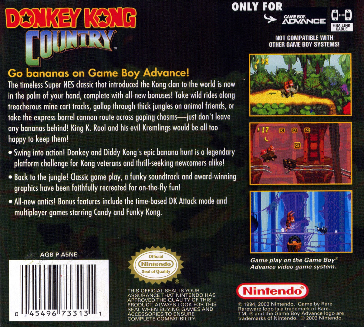 Donkey Kong Country GameBoy Advance
