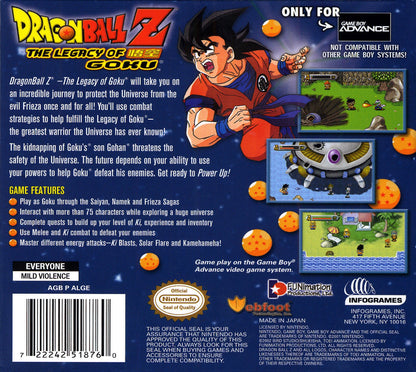 Dragon Ball Z Legacy Of Goku GameBoy Advance