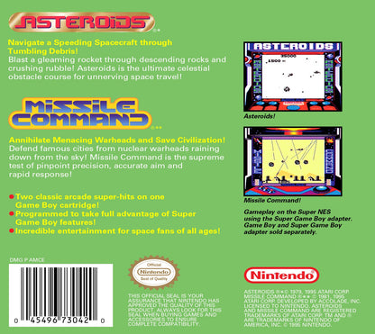 Arcade Classic: Asteroids and Missile Command GameBoy