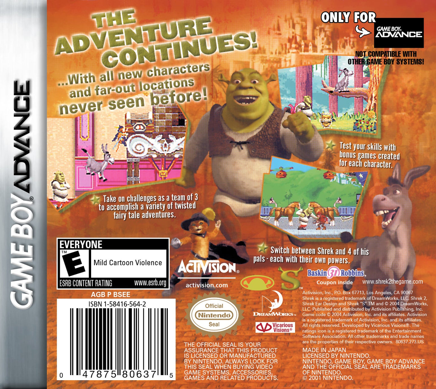 Shrek 2 GameBoy Advance