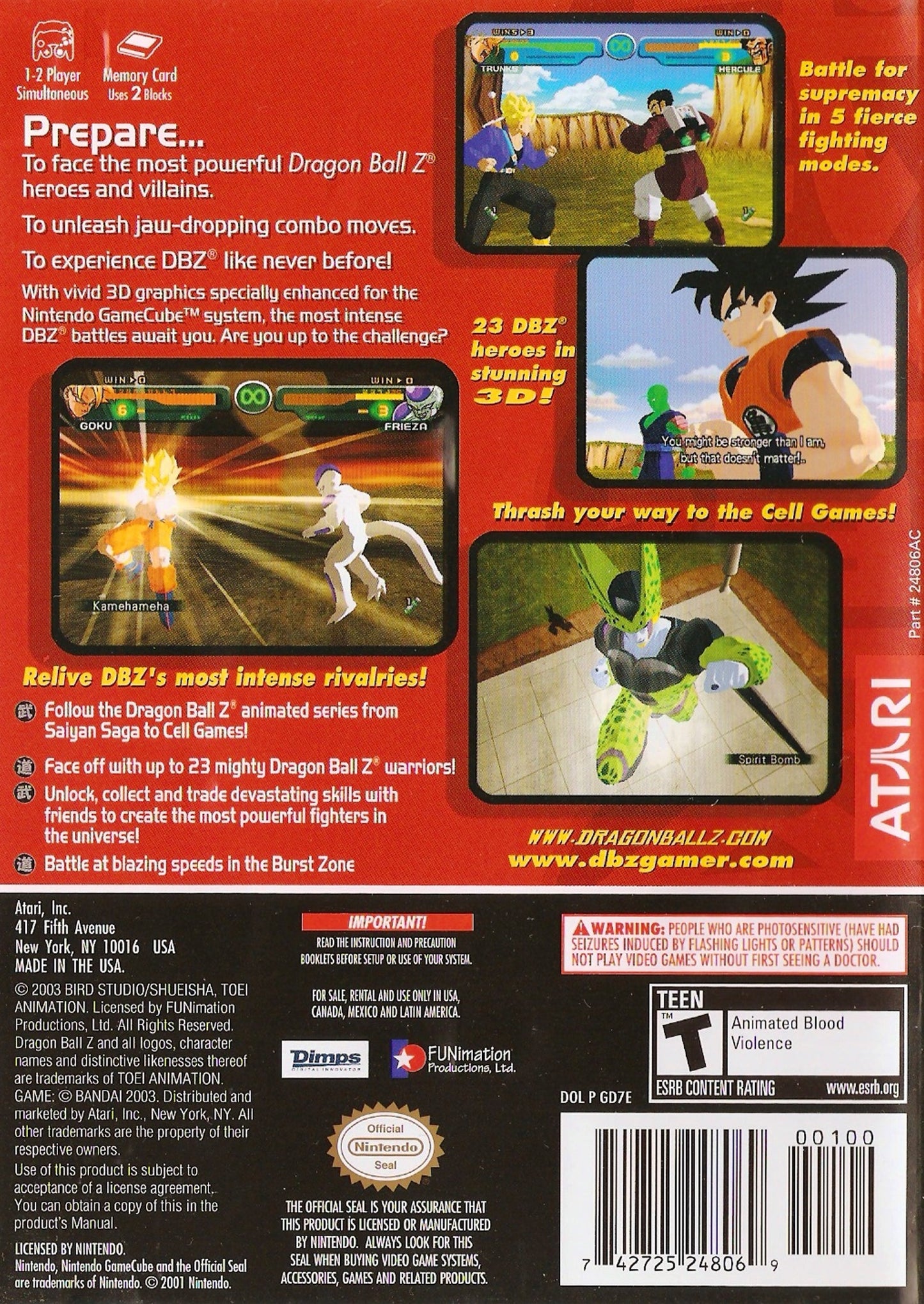Dragon Ball Z Budokai Gamecube