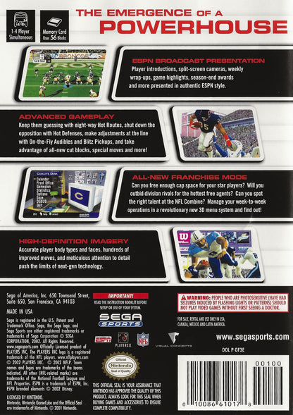 NFL 2K3 Gamecube