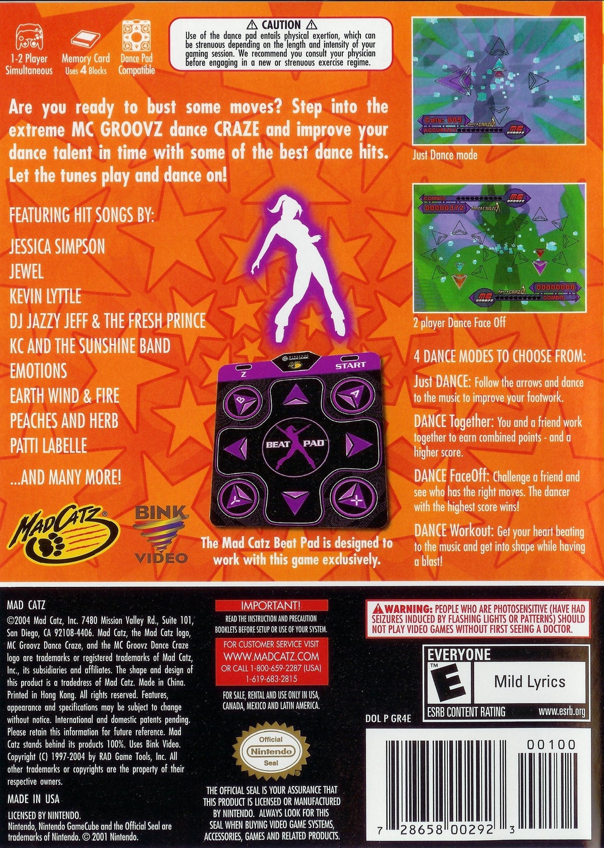 MC Groovz Dance Craze Gamecube