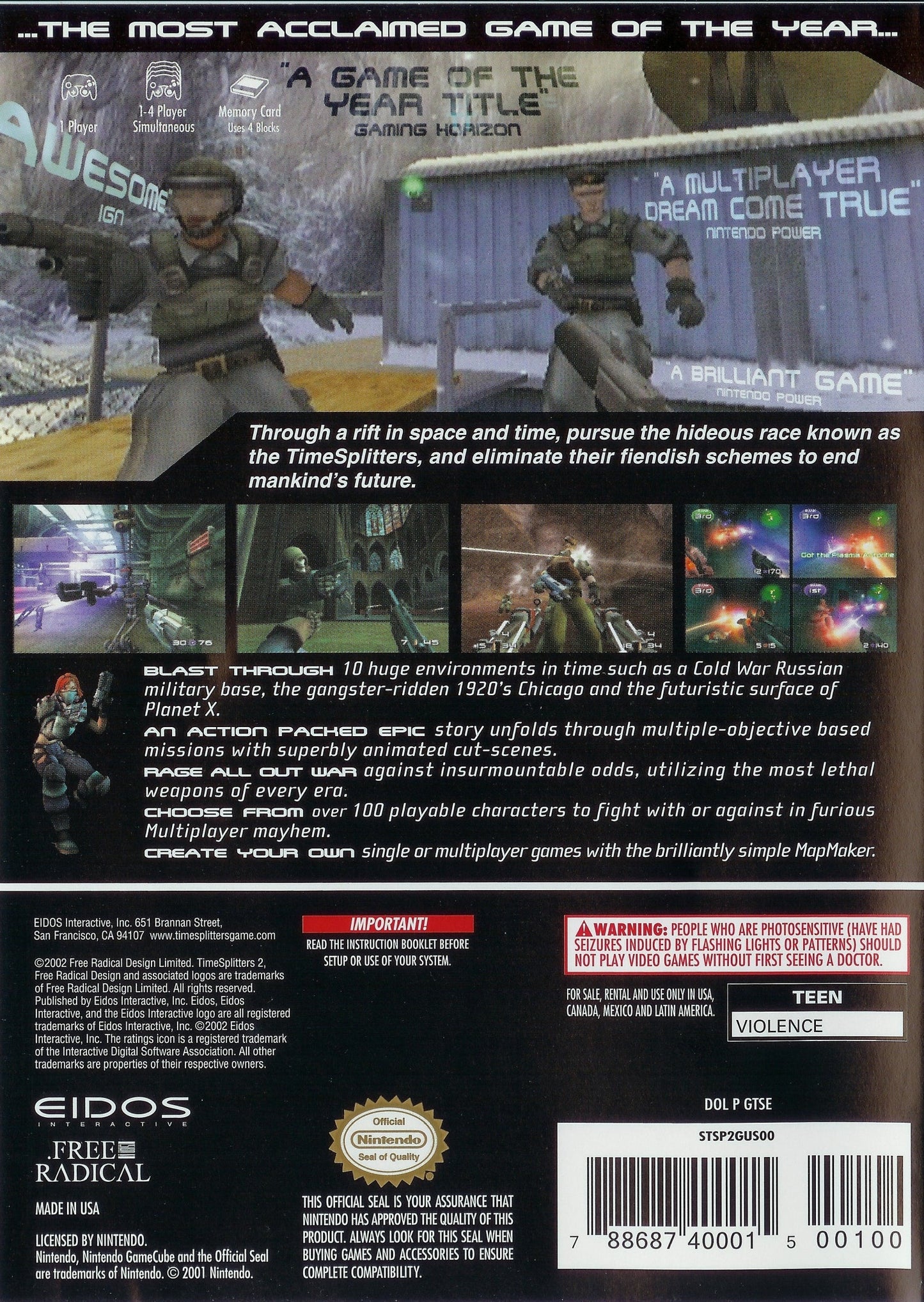 Time Splitters 2 Gamecube