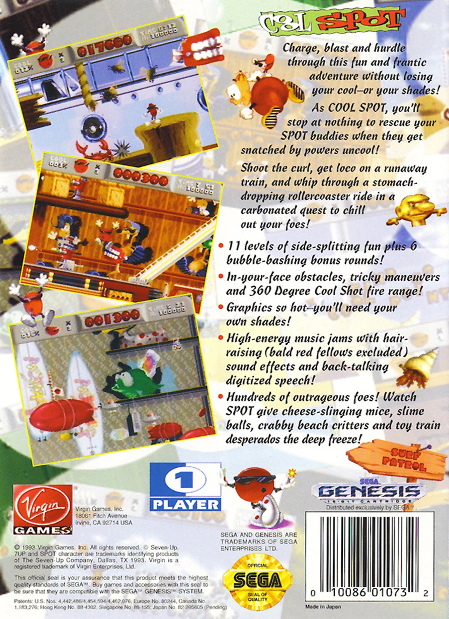 Cool Spot Sega Genesis