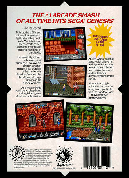 Double Dragon Sega Genesis