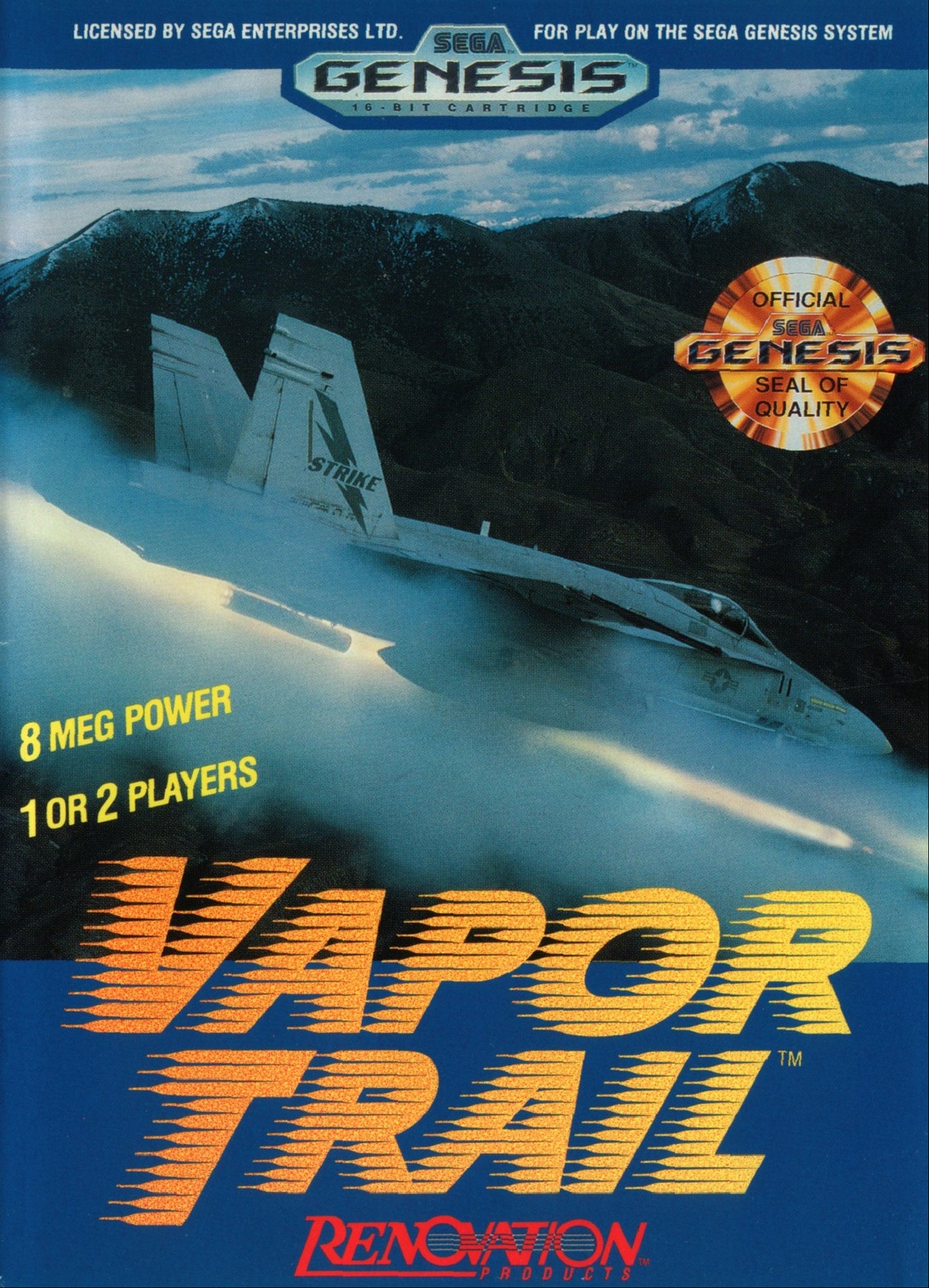 Vapor Trail: Hyper Offence Formation Sega Genesis