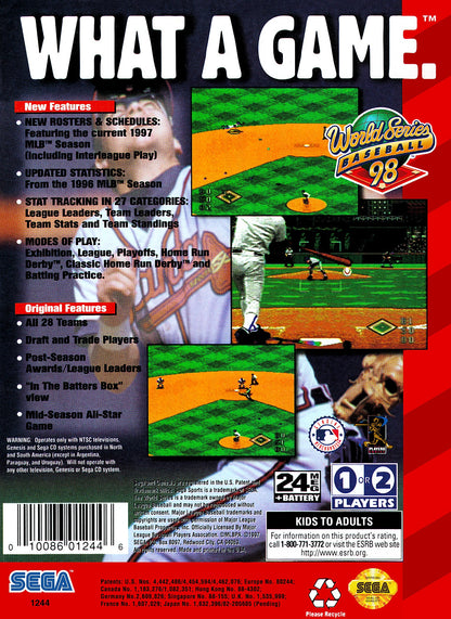 World Series Baseball 98 Sega Genesis