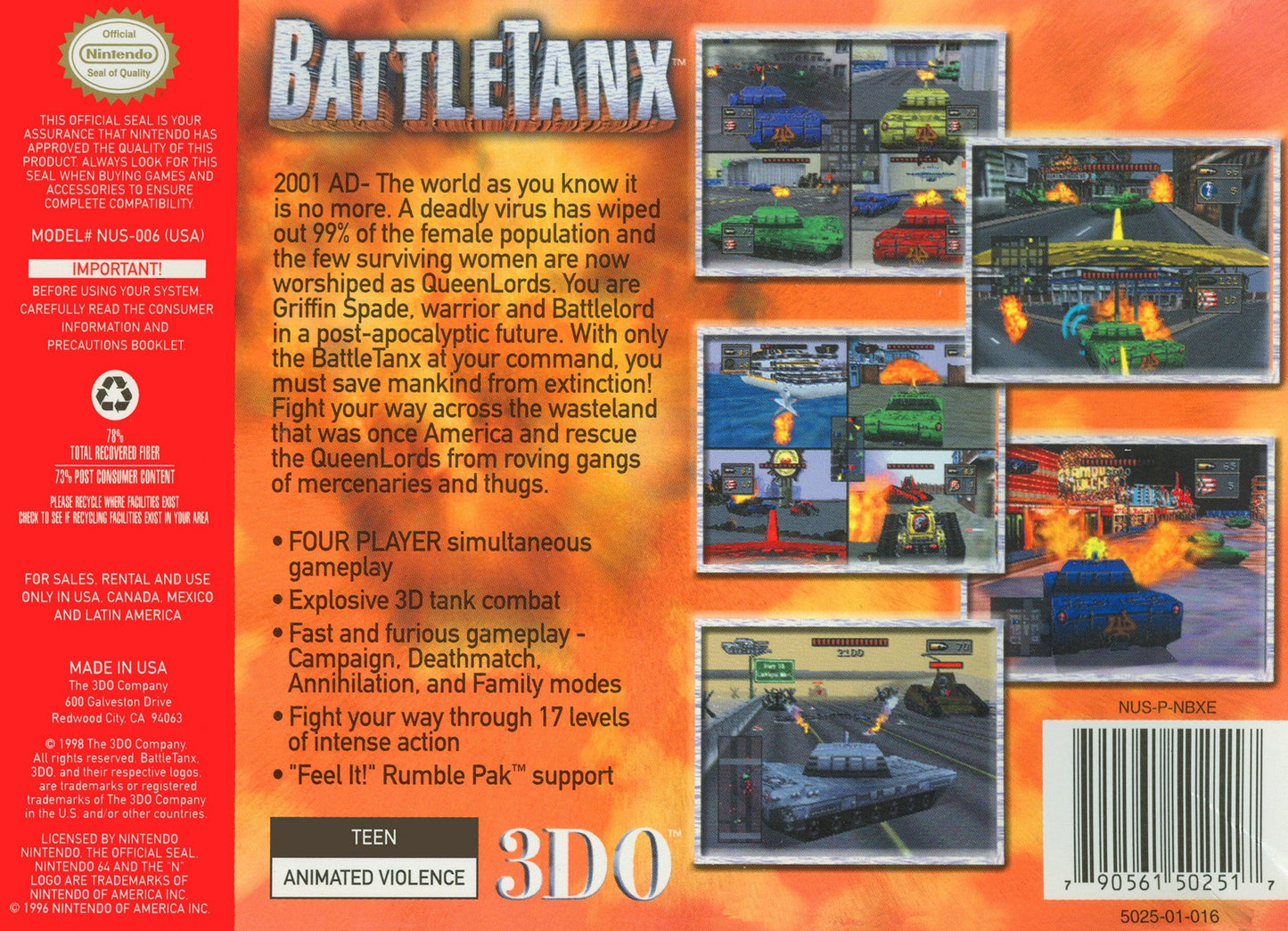 Battletanx Nintendo 64