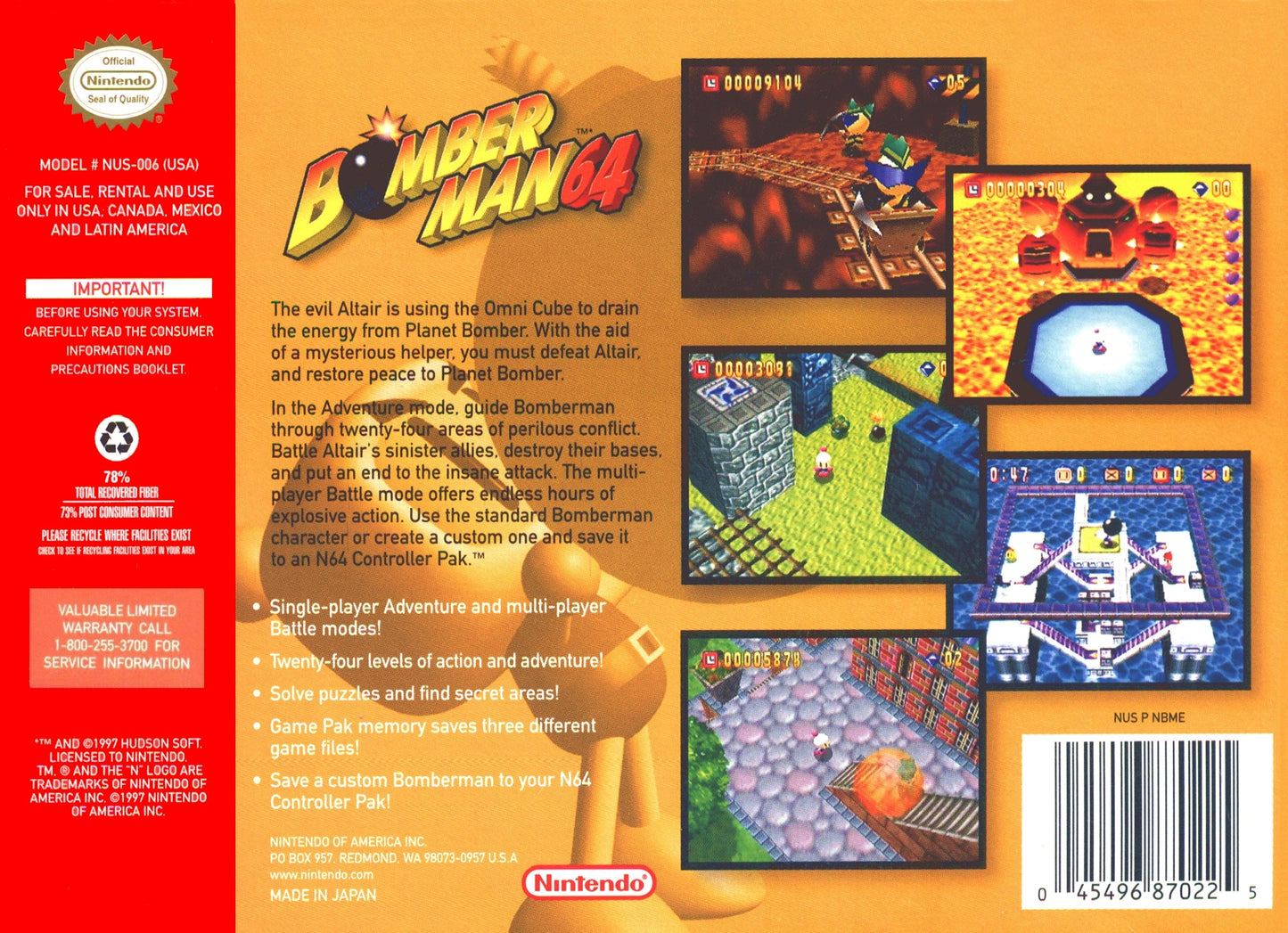 Bomberman 64 Nintendo 64