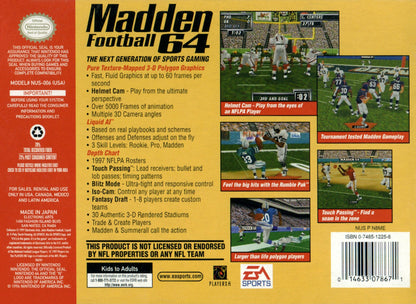 Madden Football 64 Nintendo 64