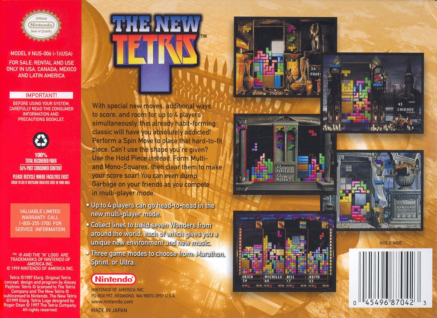 The New Tetris Nintendo 64