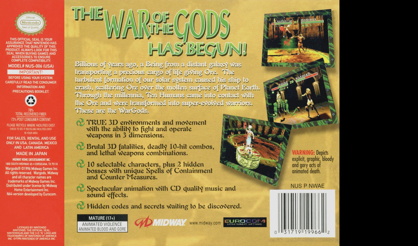 War Gods Nintendo 64