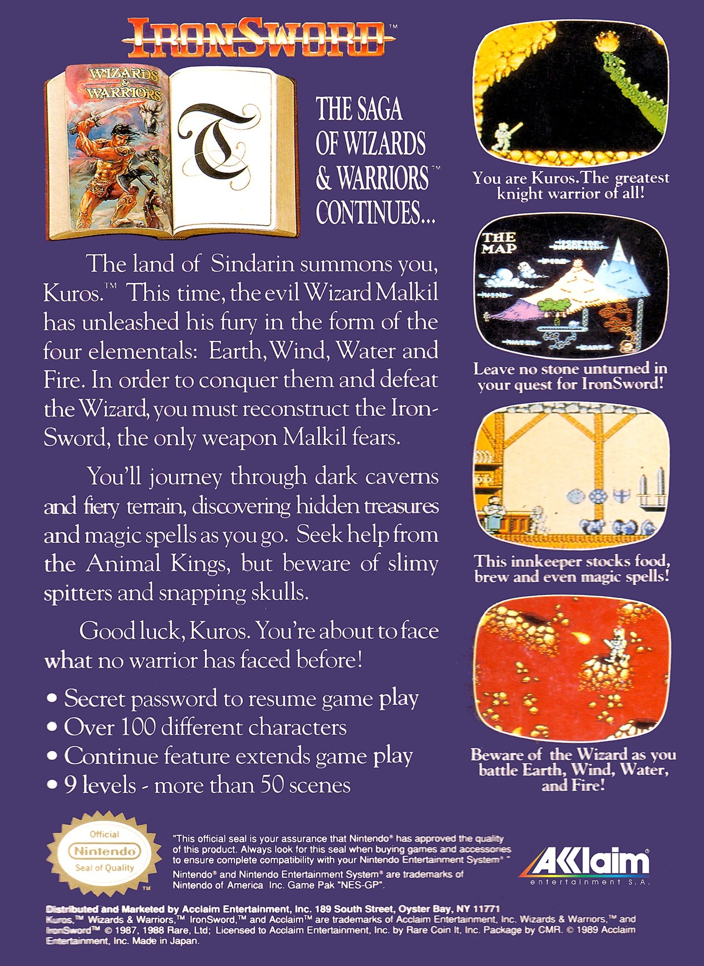 Iron Sword Wizards And Warriors II NES