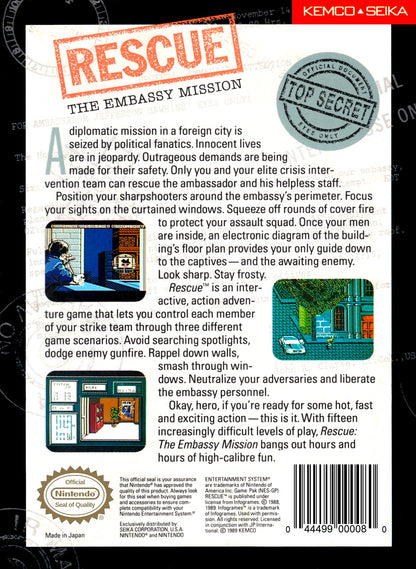 Rescue The Embassy Mission NES