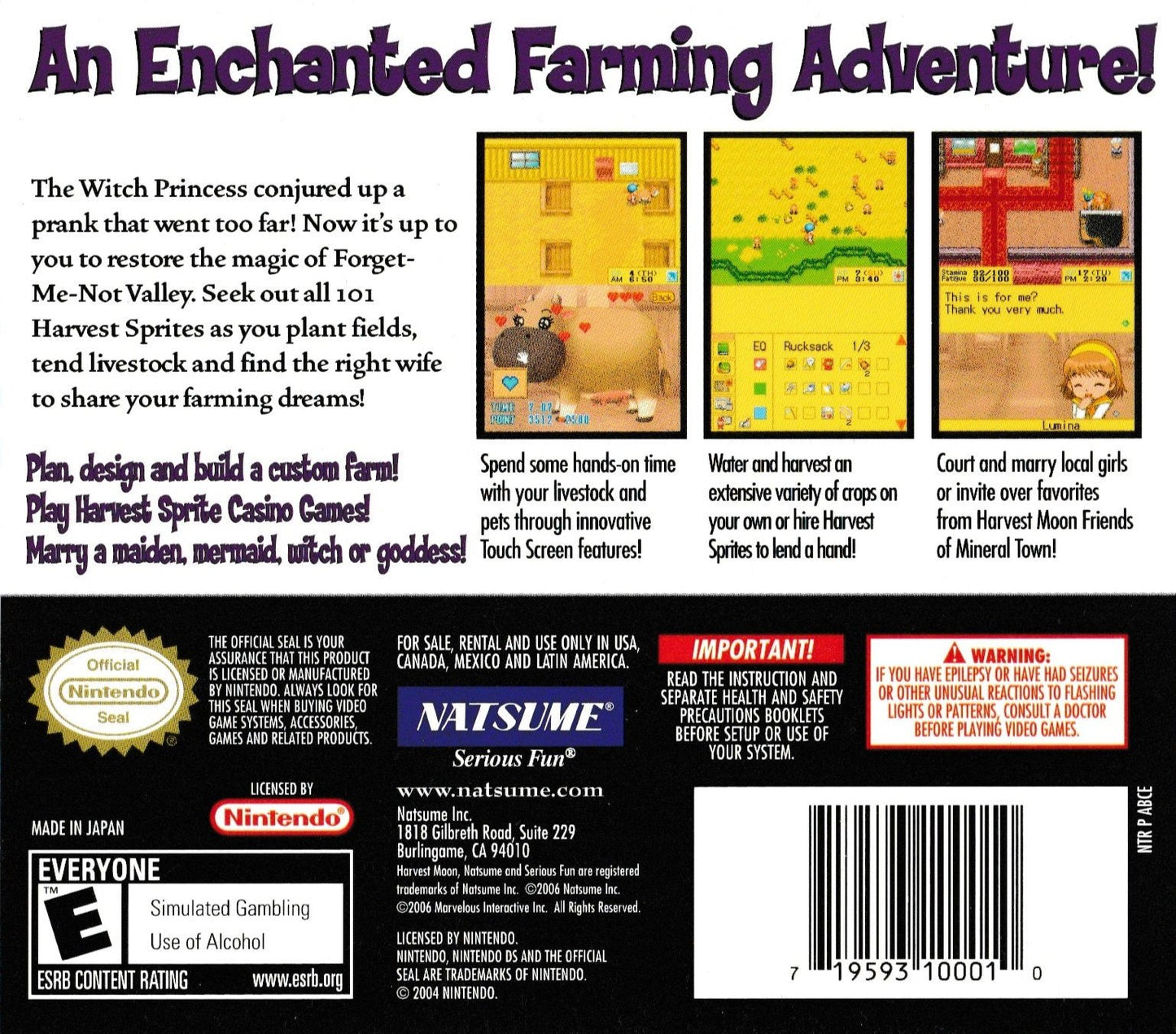 Harvest Moon DS Nintendo DS