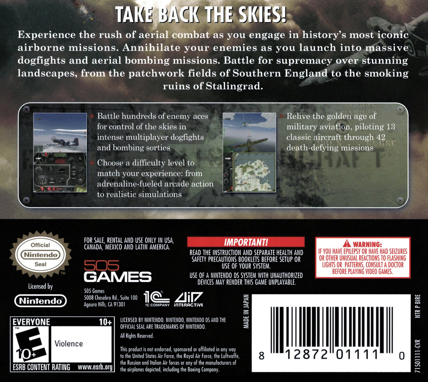 IL-2 Sturmovik: Birds of Prey Nintendo DS
