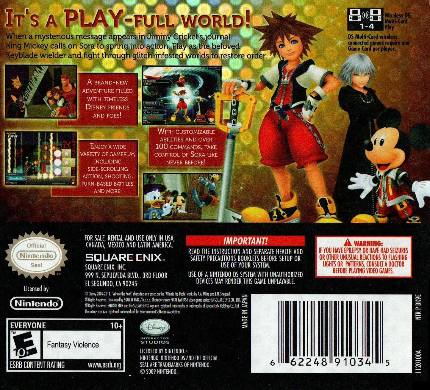 Kingdom Hearts: Re:coded Nintendo DS