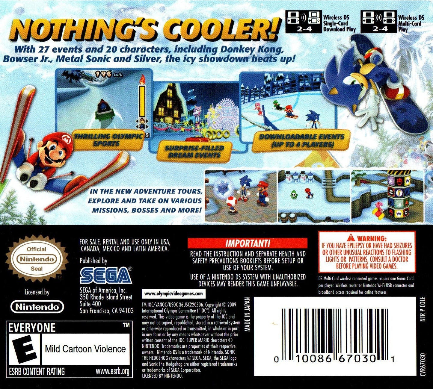 Mario and Sonic at the Olympic Winter Games Nintendo DS