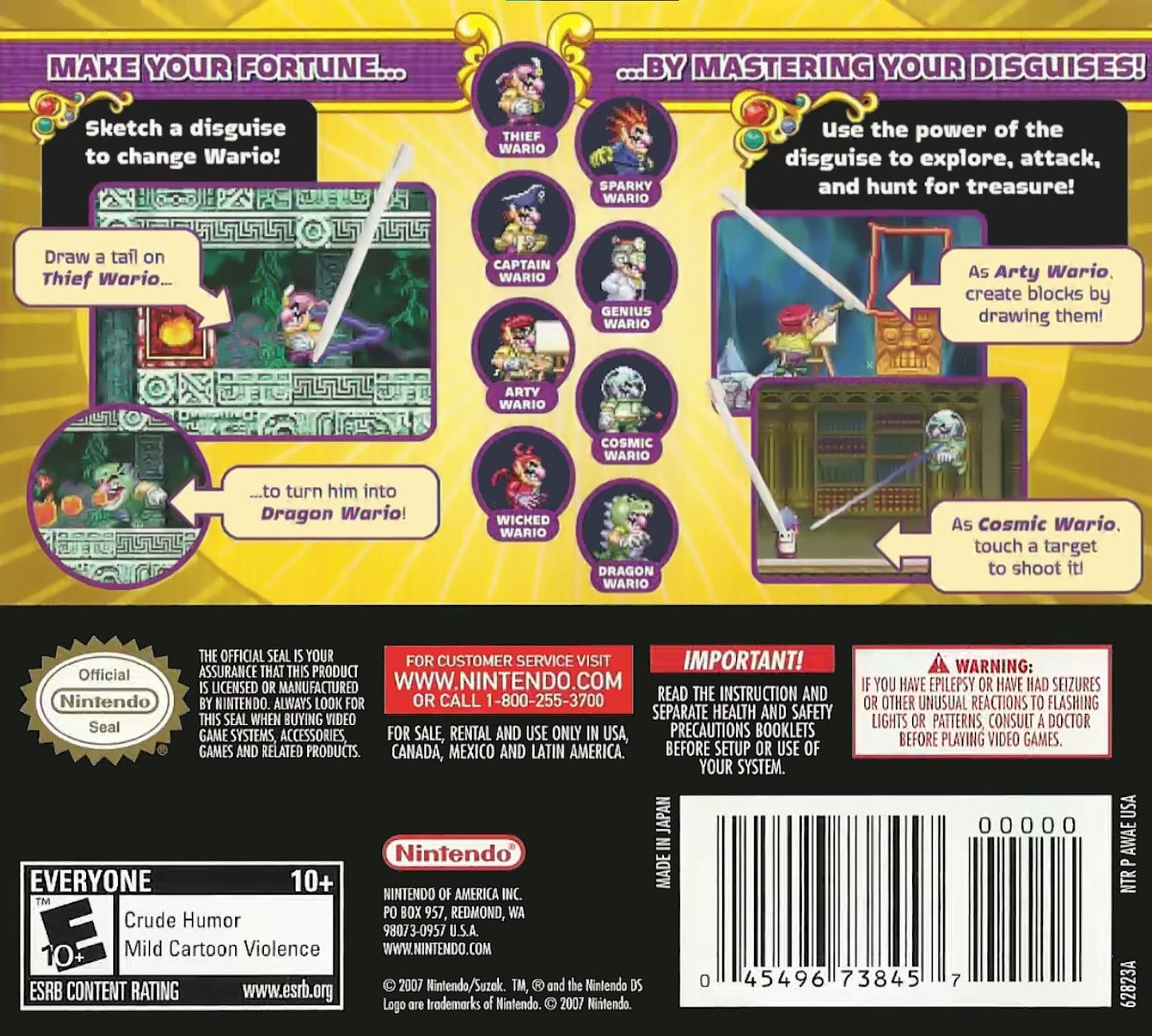 Wario Master of Disguise Nintendo DS