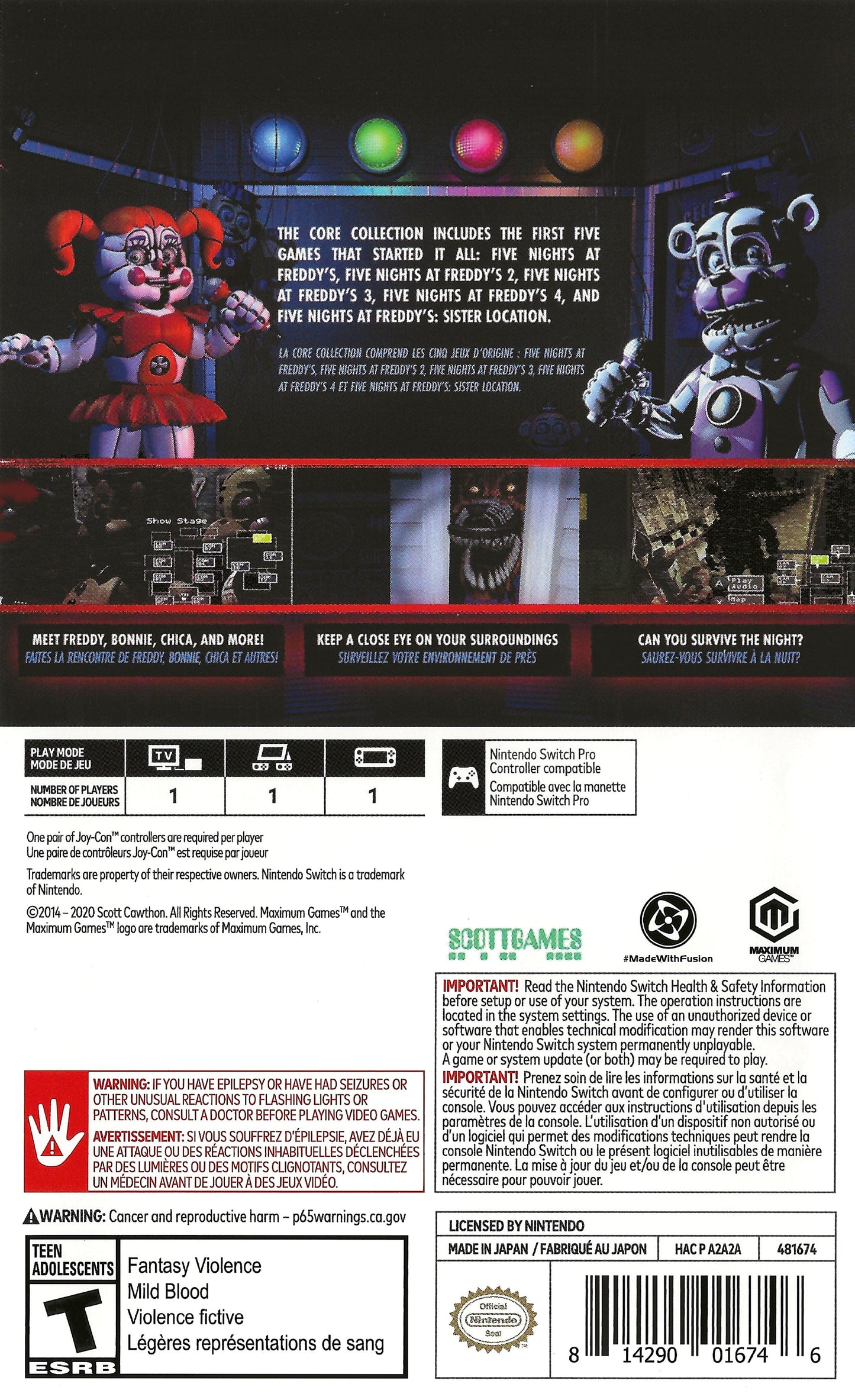 Five Nights at Freddy's [Core Collection] Nintendo Switch