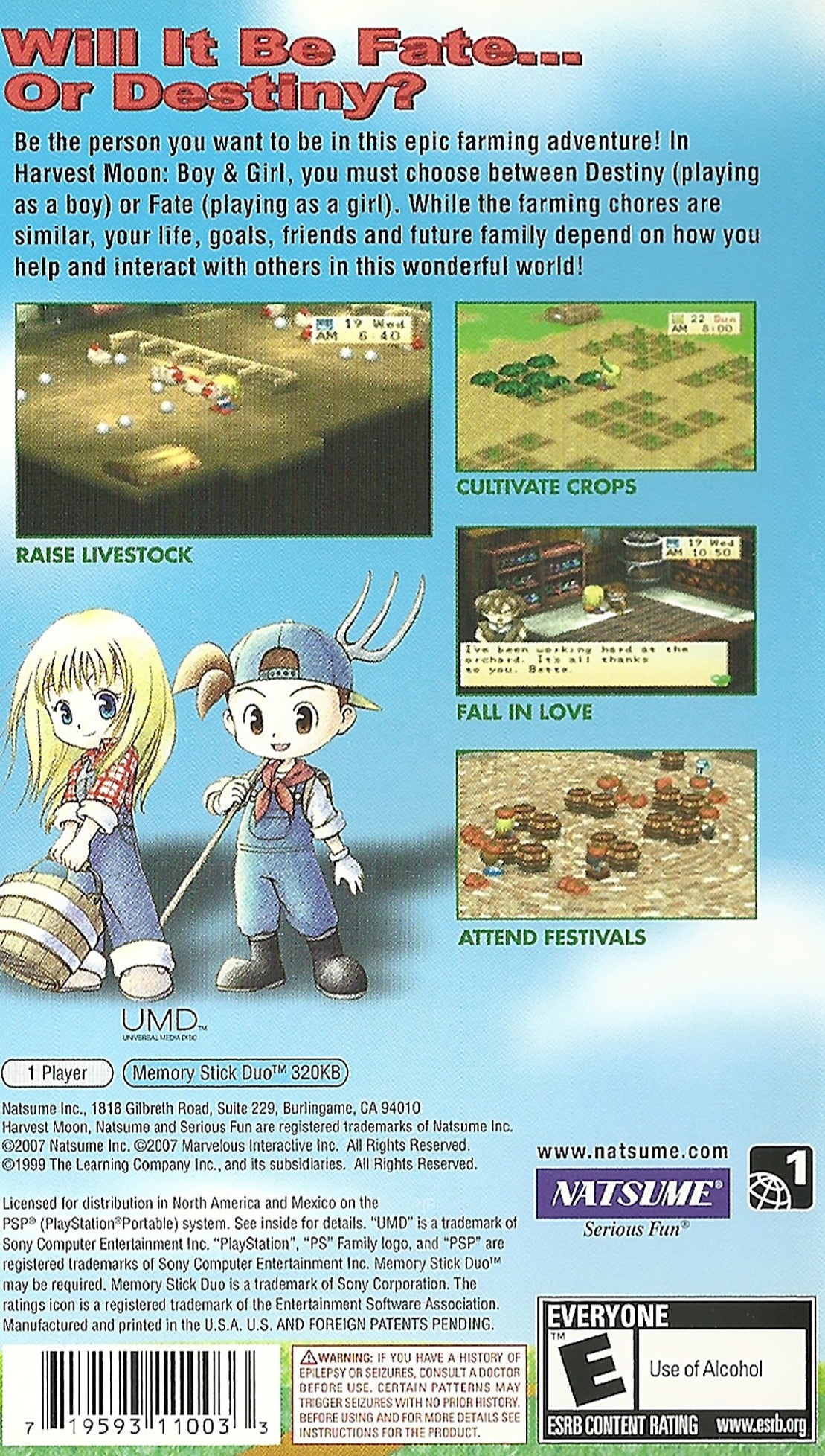 Harvest Moon Boy And Girl PSP