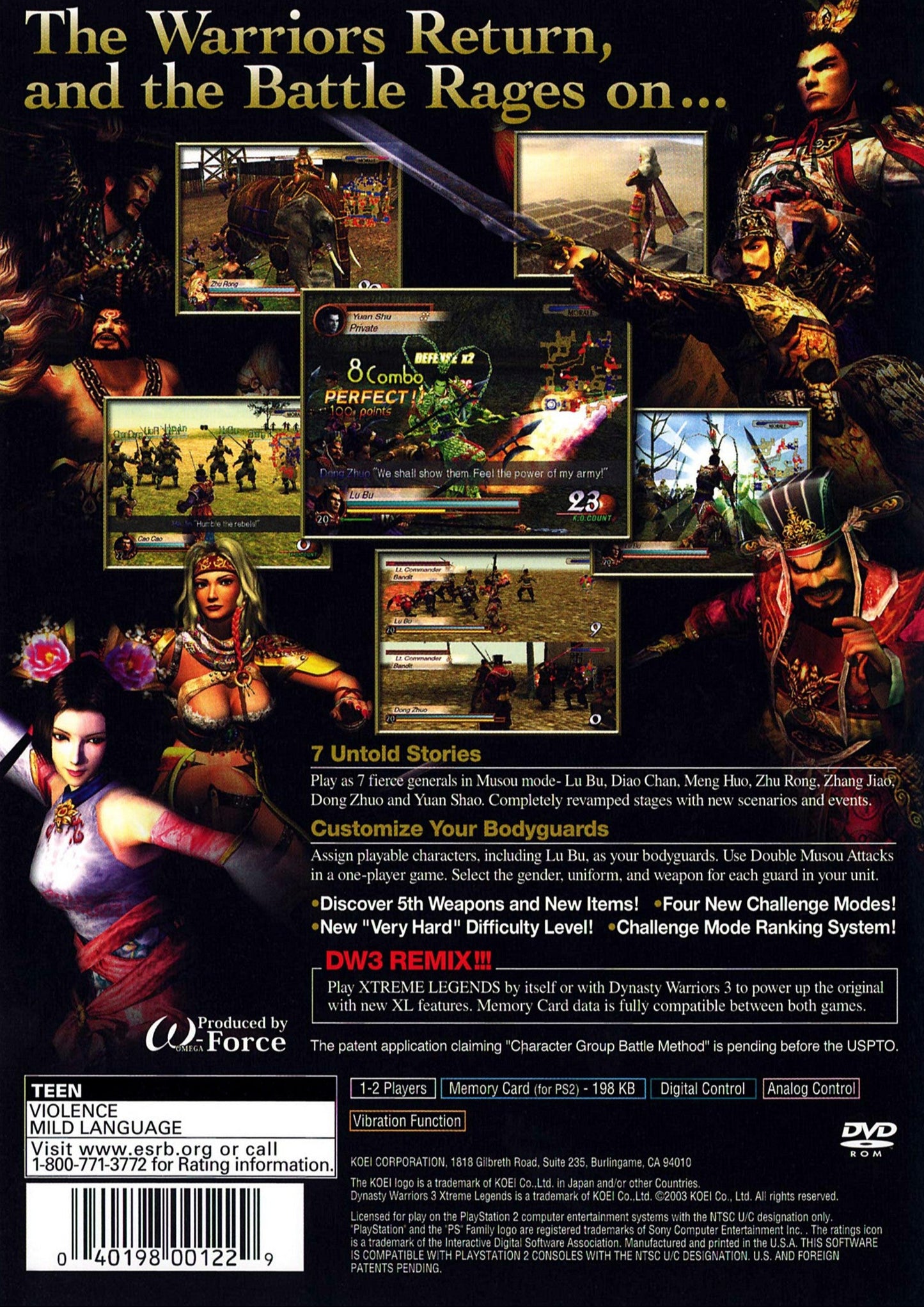 Dynasty Warriors 3 Xtreme Legends Playstation 2