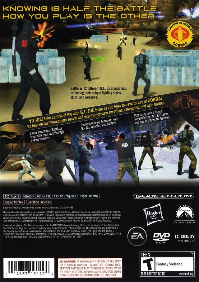 G.I. Joe: The Rise of Cobra Playstation 2