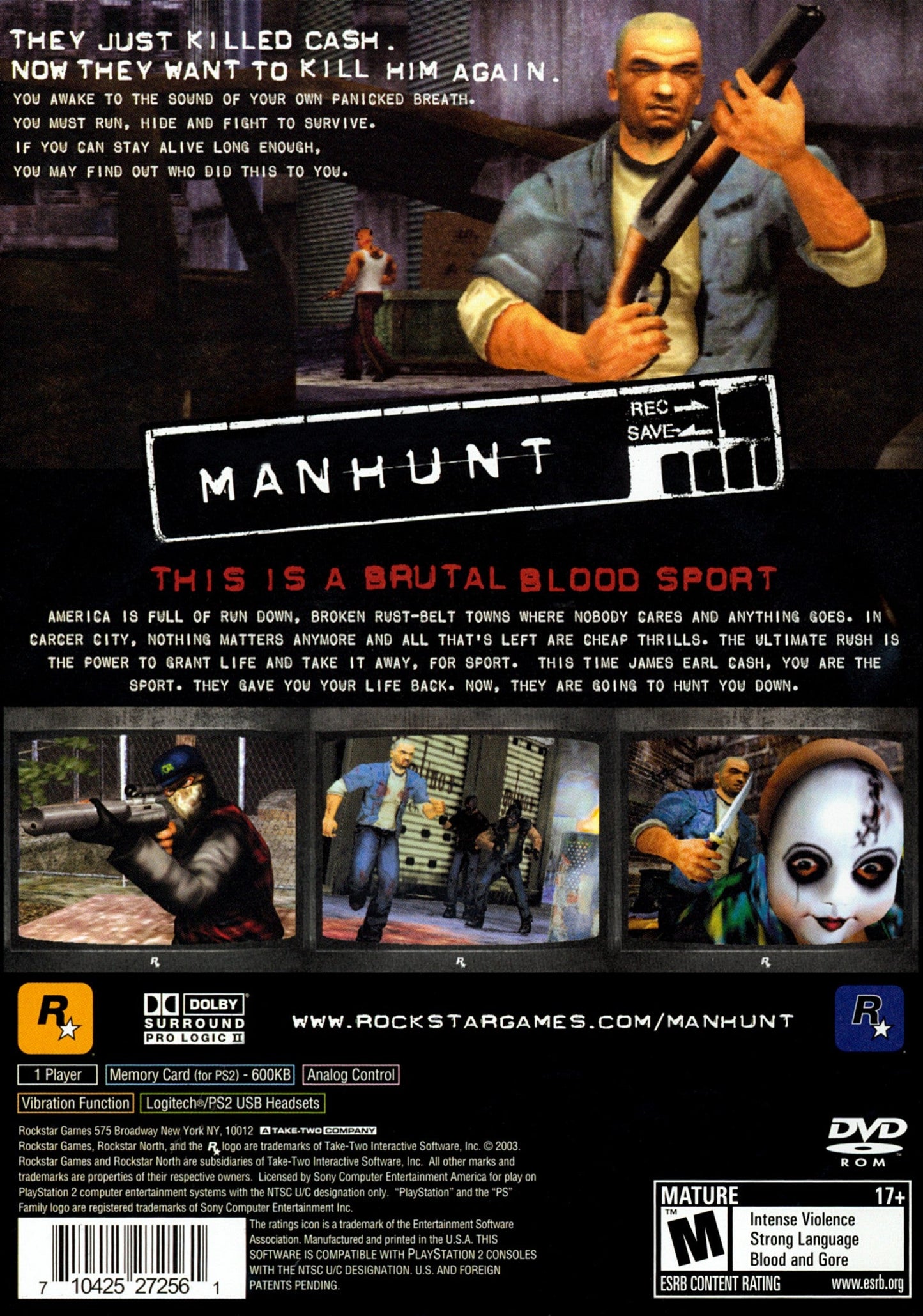 Manhunt Playstation 2