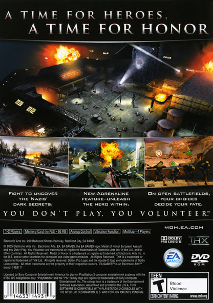Medal of Honor European Assault Playstation 2