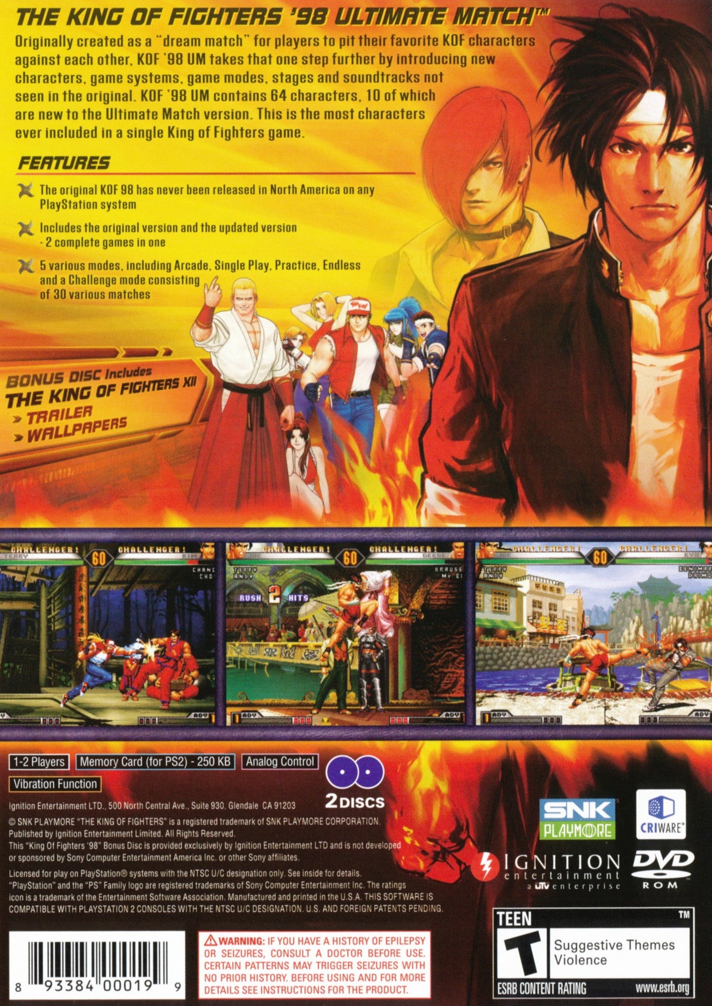 King Of Fighters ‘98 Ultimate Match Playstation 2